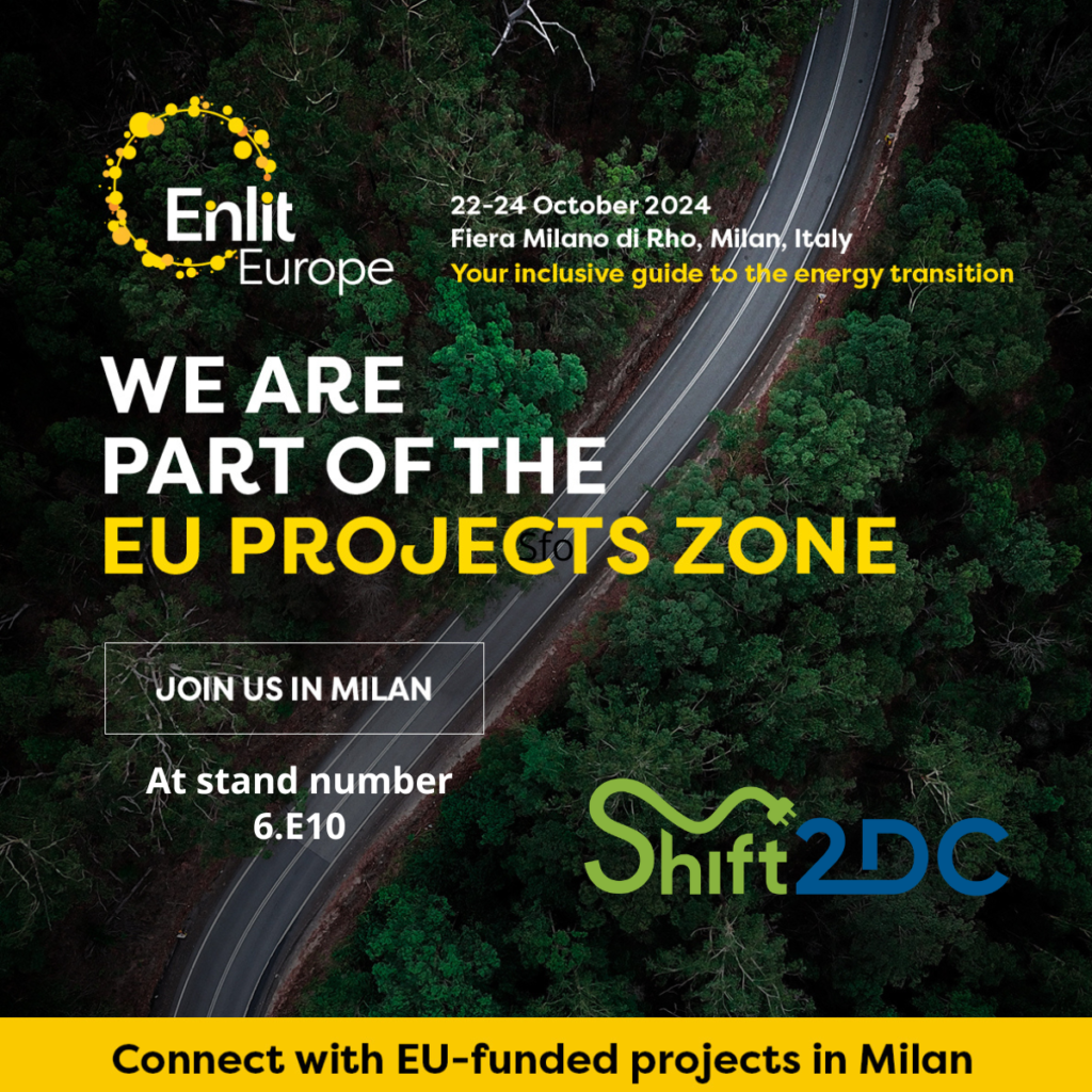 Between October 22 and 24, the Shift2DC Horizon Europe project will be part of ENLIT 2024 in Milan, Italy. Visitors will be able to learn more about the project in our stand based at the EU Projects Zone (nº 6.E10).